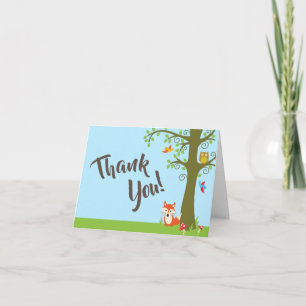 Carte Forest Friends Woodland Cute 1ère fête d'anniversa