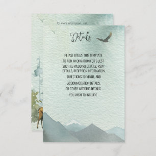 Carte Forest Wonder Rustic Pine - fiche Mariage