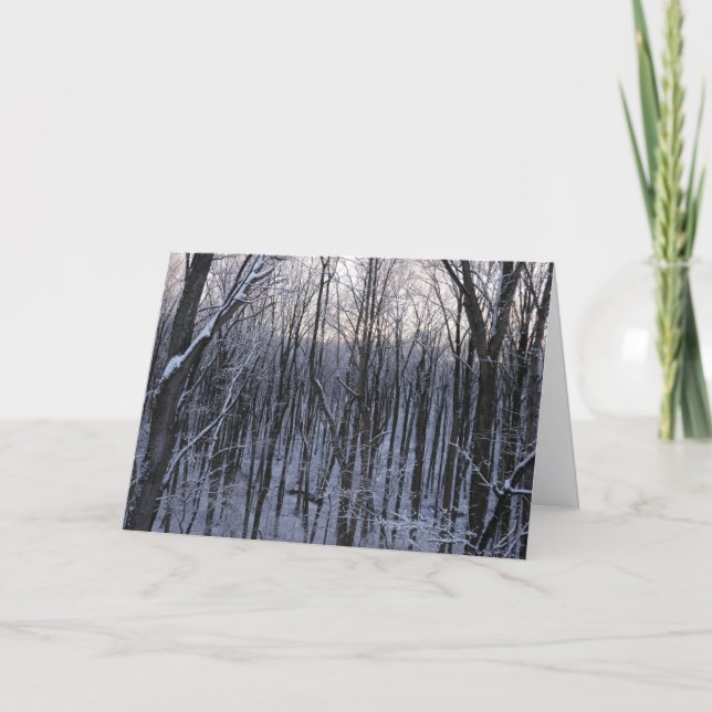 Carte Forêt d'arbres enneigés (Devant)