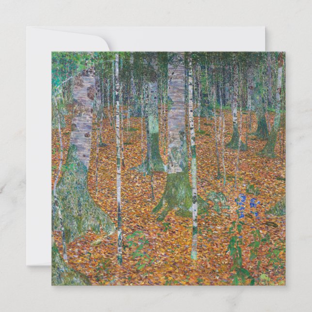 Carte Forêt de Birch | Gustav Klimt | (Devant)