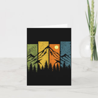 Carte Forêt de faune rétro nature arbres plein air