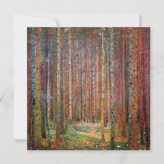 Carte Forêt de Fir | Gustav Klimt | (Devant)