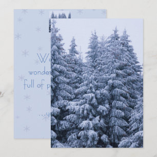 Carte Forêt hivernale magique - noël