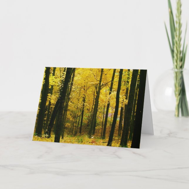 Carte Forêt jaune d'automne (Devant)