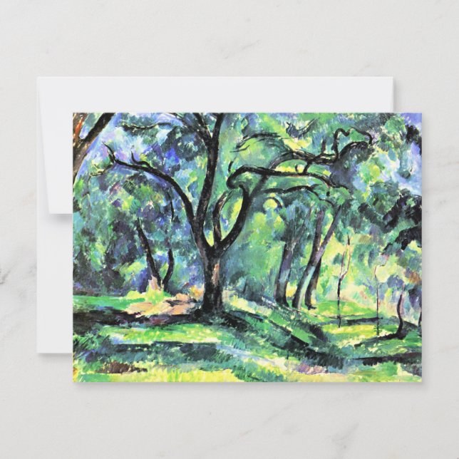 Carte Forêt, tableau d'art de Paul Cezanne (Devant)