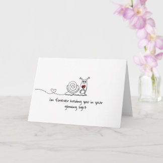 Carte "Forever Holding You" Cute Snail Card