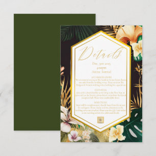 Carte Formal Tropical Destination Mariage Détails