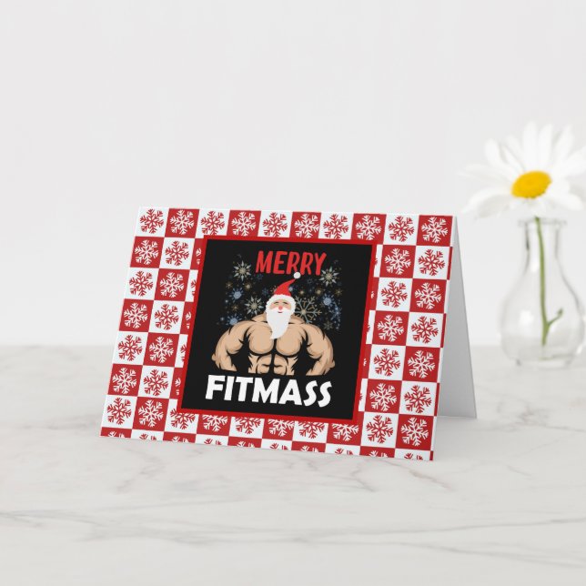 Carte Forme amusante Forme Thématique Noël Fitmas (Petite plante)