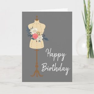 Carte Forme de robe mignonne à couture Vintage