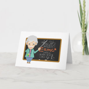 Carte Formule EMC2 du professeur de sciences