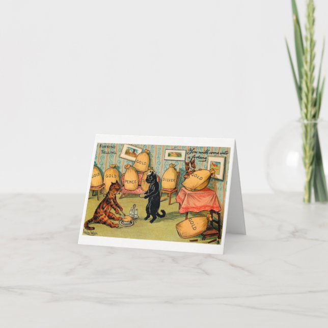 Carte Fortune Telling Cats You Will Come into the Fortun (Devant)