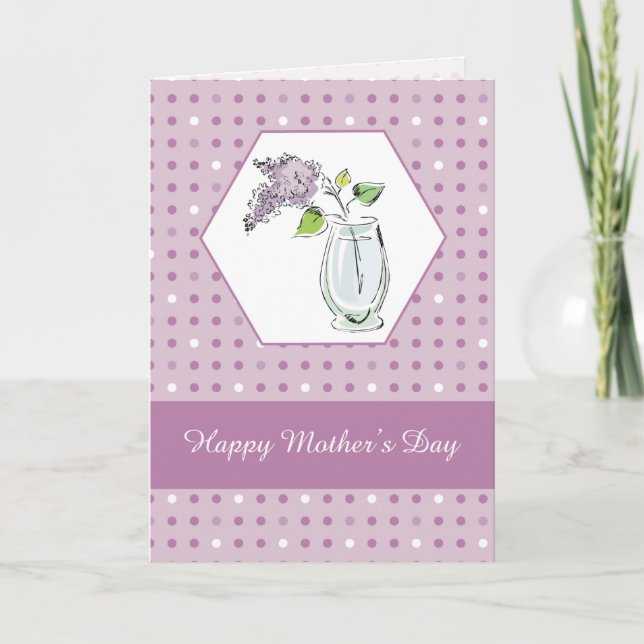 Carte Foster Maman Fête des mères Lilacs dans Vase (Devant)