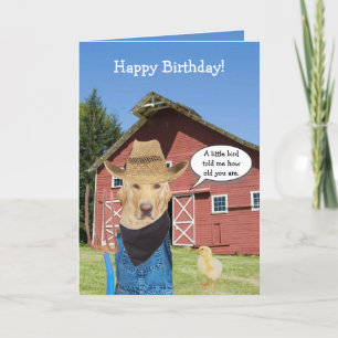 Carte Founny Lab Farmer Anniversaire