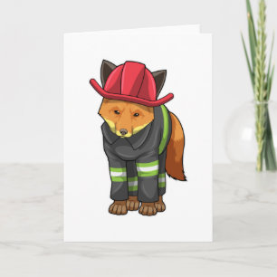 Carte Fox as Firefighter avec Helmet