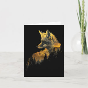 Carte Fox Forest Nature Lover Mountains Randonnée Campin