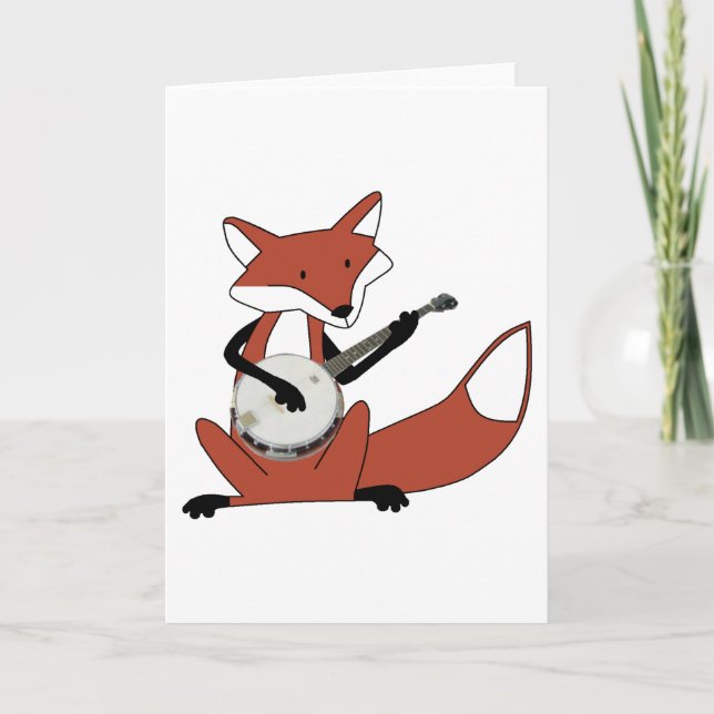 Carte Fox jouant le banjo (Devant)