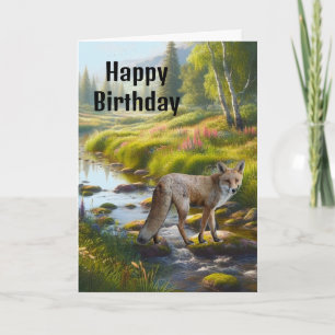 Carte Fox Joyeux Hommes d'anniversaire