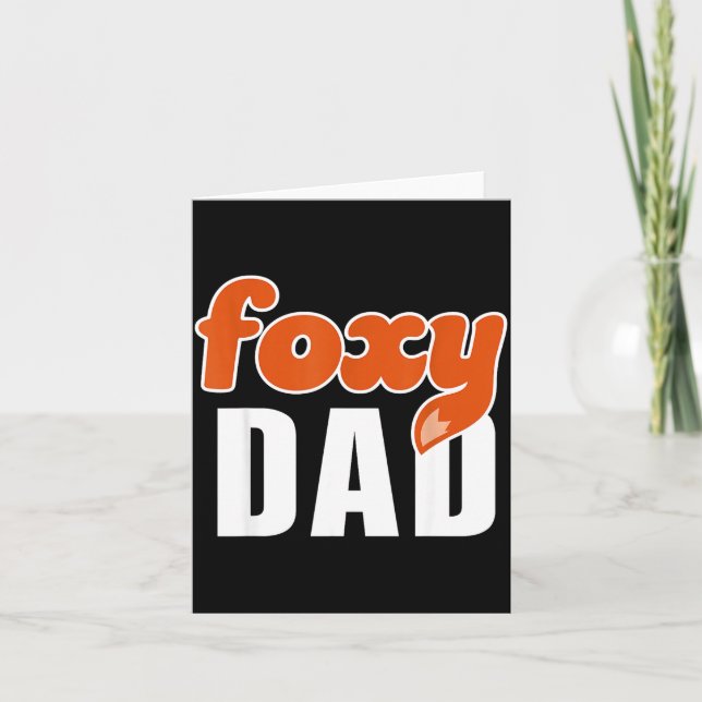 Carte Foxy Dad Shirt Funny Father Gift Cute Fox Cartoon  (Devant)