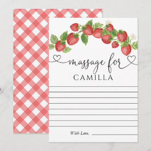 Carte Fraise 1er Anniversaire heure Capsule Note