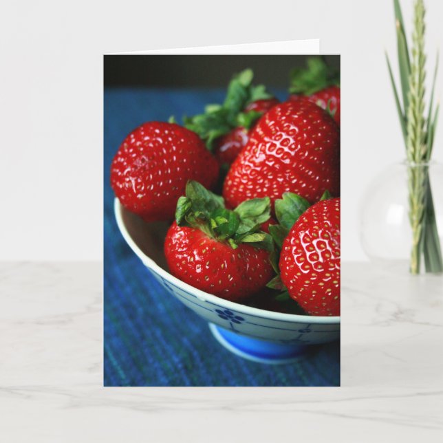 Carte Fraises dans une cuvette (Devant)
