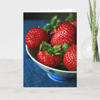 Carte Fraises dans une cuvette