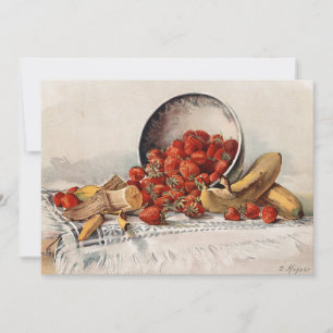 Carte Fraises et bananes dans un panier   E. Meyner