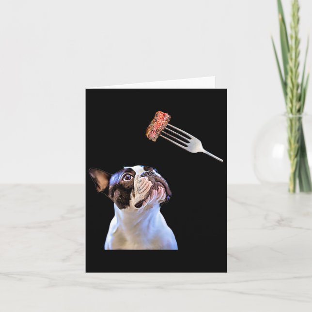 Carte Français Bulldog Cartogramme Filtre Steak Diner Fu (Devant)