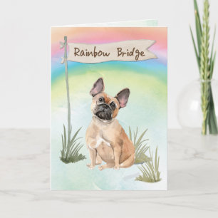 Carte Français Bulldog Pet Sympathie sur Rainbow Bridge