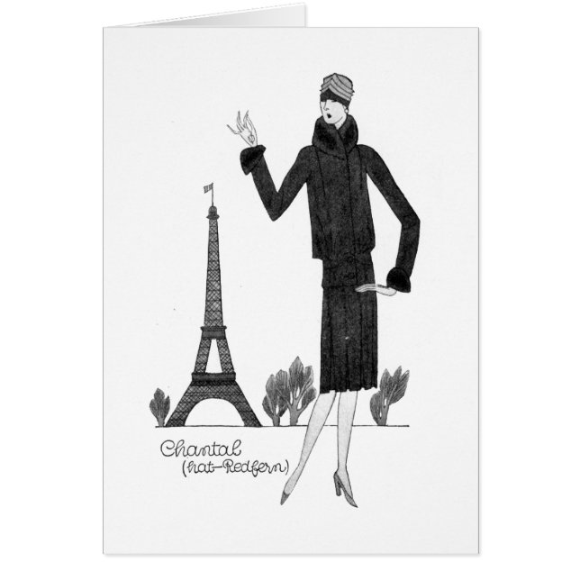 carte française de blanc de style des années 1920 (Devant)