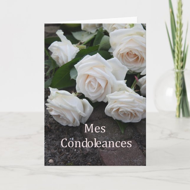 Carte Française de Sympathie Mes Condoleances (Devant)
