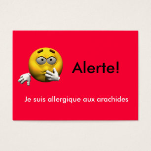 Carte française d'information d'allergie -