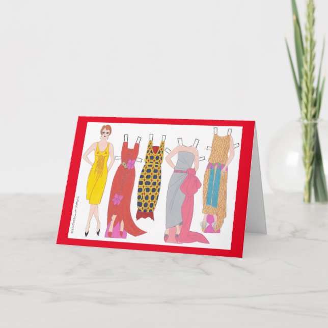 Carte Francoise, Doll Papier Art Déco de France (Devant)