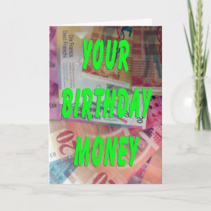 Carte Francs suisses Argent d'anniversaire