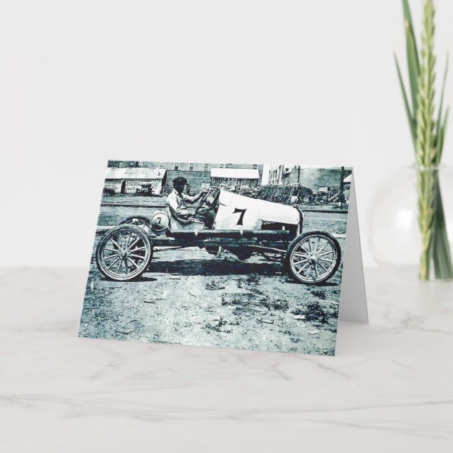 Carte Frank Ruman mécanicien dans la voiture de course # (Devant)
