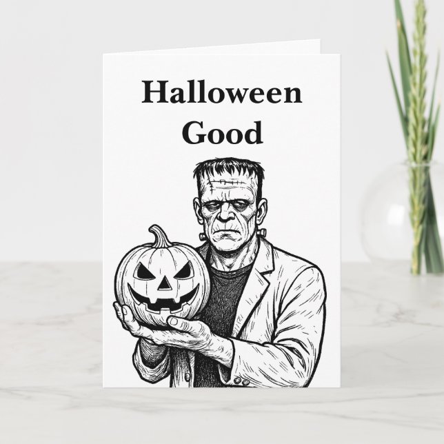 Carte Frankenstein Halloween Bien (Devant)