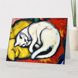 Carte Franz Marc - Blanc Chat célèbre peinture,
