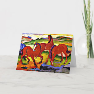 Carte Franz Marc - Chevaux de pâturage IV.1911
