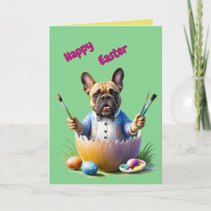 Carte Französische Bulldogge Ei Ostern French Bulldog