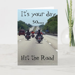 CARTE **FRAPPER LA ROUTE** = ANNIVERSAIRE DE STYLE MOTOC