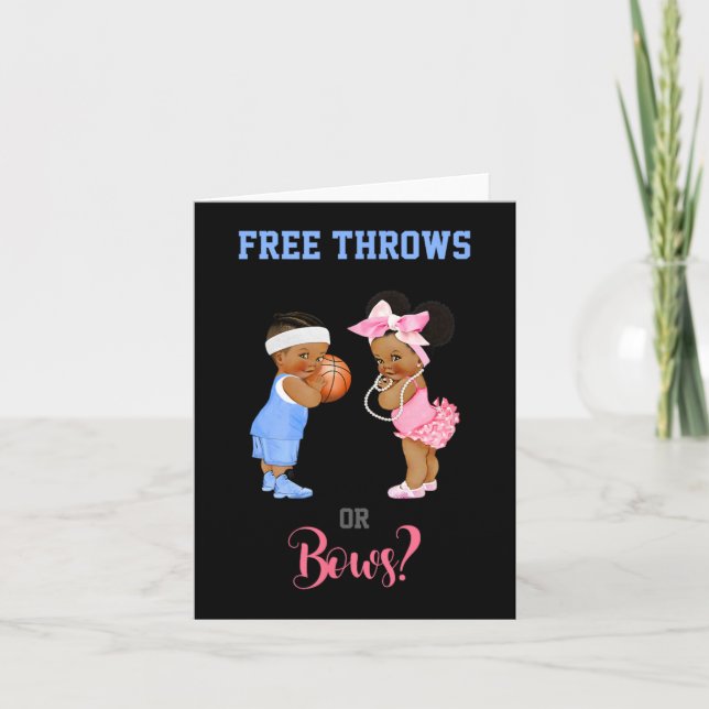 Carte Free Throws ou Bows Basketball Baby (Devant)