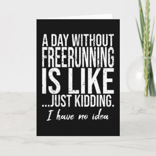 Carte Freerunning funny sports gift