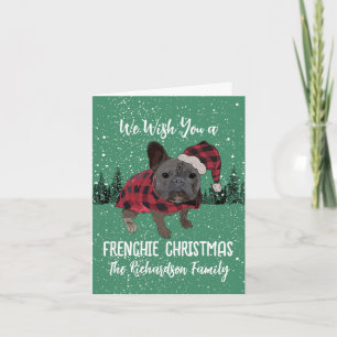 Carte French Bulldog Noël Chien personnalisé Frenchie