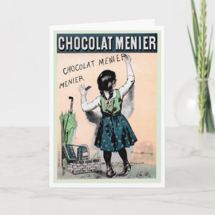 CARTE FRENCH "CHOCOLAT" VINTAGE POSTERART GREETING