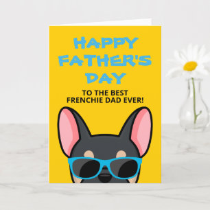 Carte French Fête des pères Black Tan French Bulldog