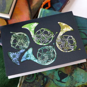 Carte French Horns Daisy Classe de groupe