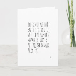 Carte French Miss You