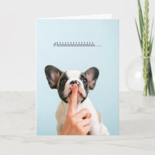 Carte Frenchie French Bulldog Drôle de penser à vous