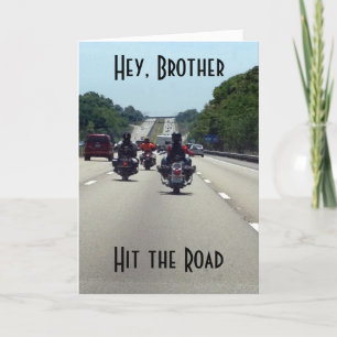 CARTE **FRÈRE** A FRAPPÉ LA ROUTE=MOTORCYCLE ANNIVERSAIR