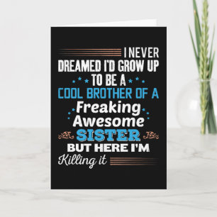 Carte Frère Cool De Sœur Géniale Cadeau
