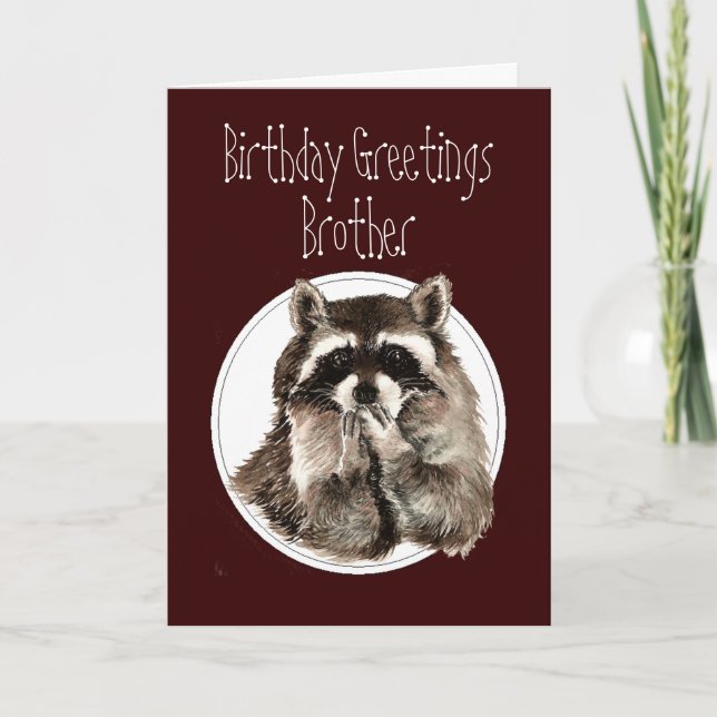 Carte Frère d'anniversaire au-dessus de la colline avec (Devant)